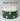 A handmade cocker spaniel bowl in dark green with polka dots. It has the name Ethel on the rim.