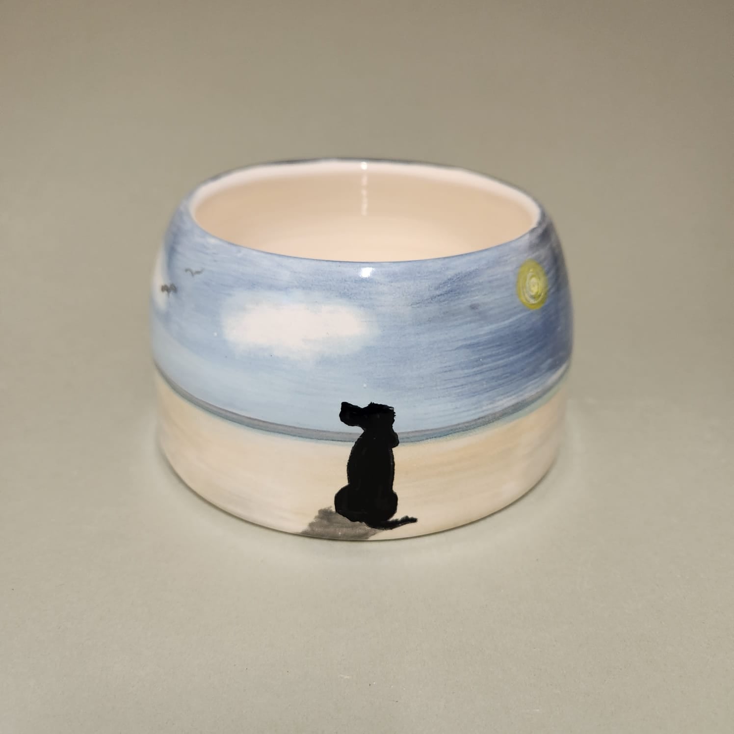 Day at the Beach – Hand-Painted Cocker Spaniel Bowl