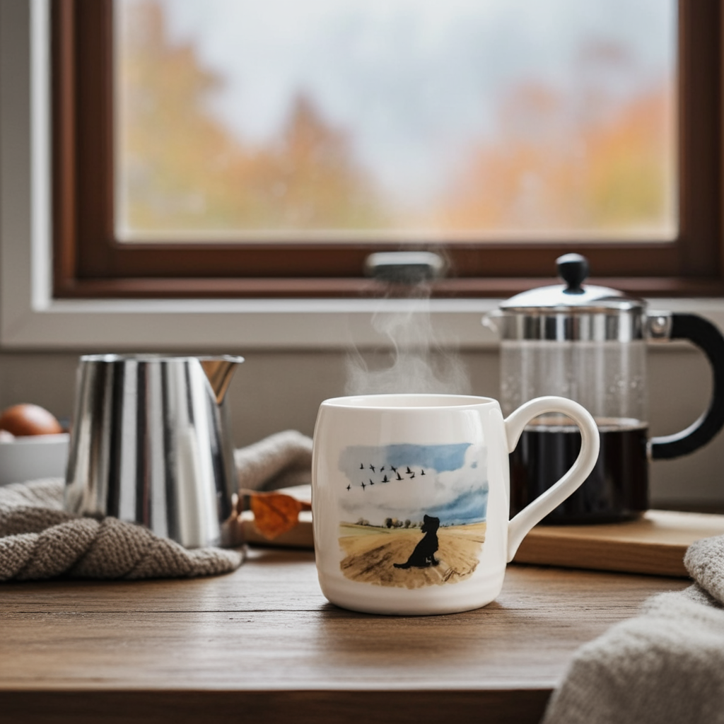 Autumn Mug – Cocker Spaniel & Geese